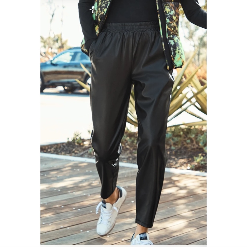 Fabletics High-Waisted Vegan Leather Pant Size L